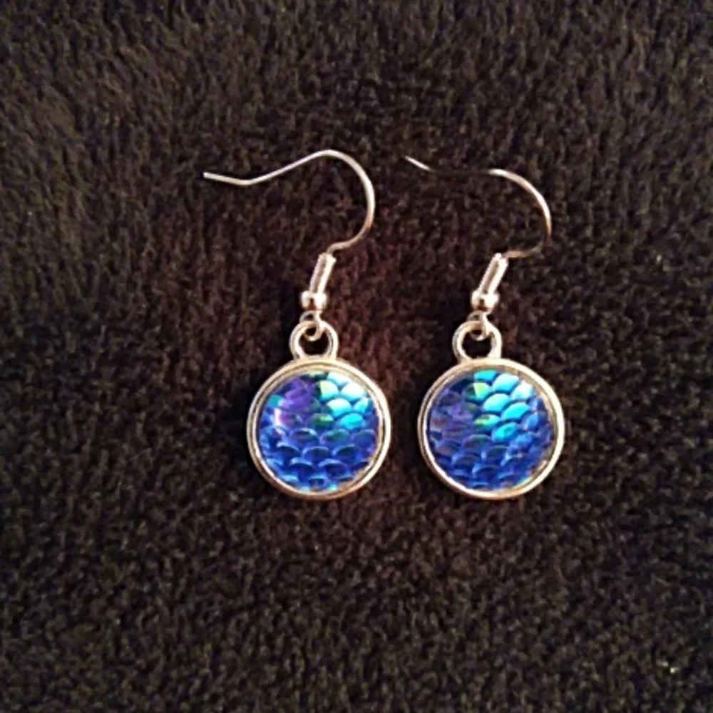 New - Earrings - fish scales - mermaid